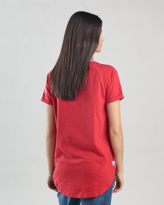 RED WOMEN'S T-SHIRT 2D25SS4564SS3805