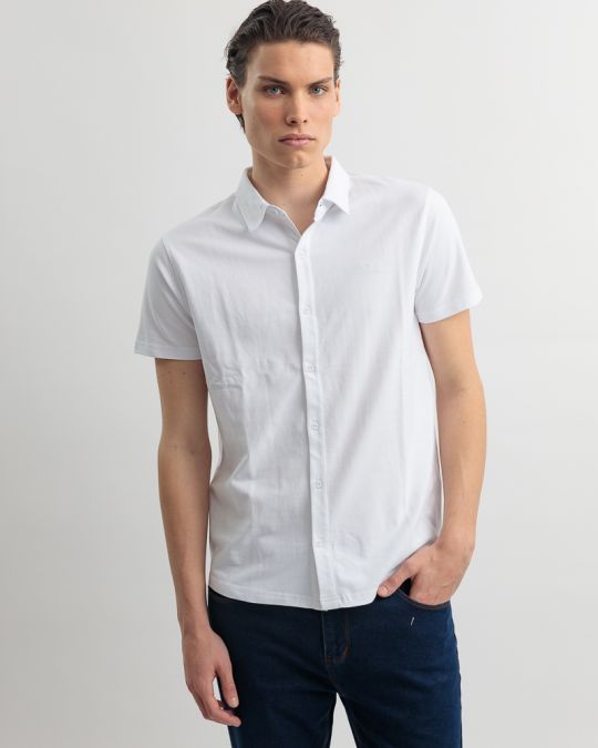 WHITE MEN'S SHIRT 1D25SS5002SS2406