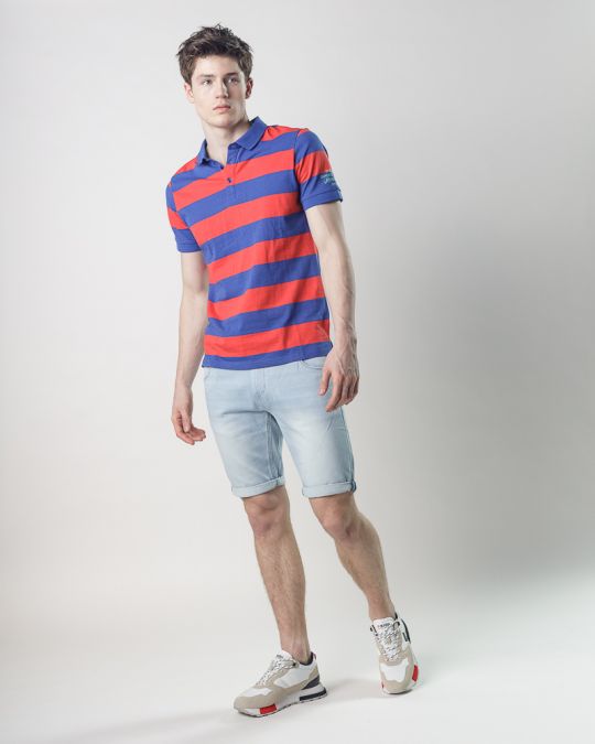 BLUE MEN'S T-SHIRT 1D25SS4025SS0105