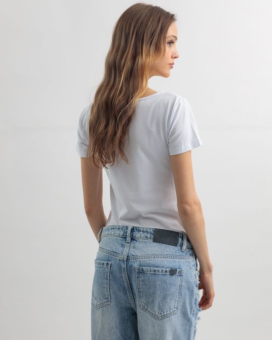 WHITE WOMEN'S T-SHIRT 2D25SS4542SS0205