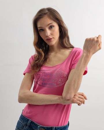 PINK WOMEN'S T-SHIRT 2D25SS4542SS0205