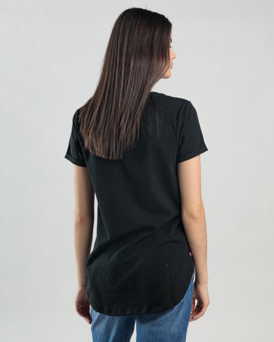 BLACK WOMEN'S T-SHIRT 2D25SS4548SS3805