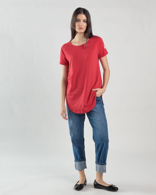 RED WOMEN'S T-SHIRT 2D25SS4564SS3805