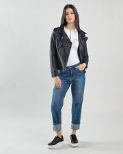 BLACK WOMEN'S TRANSITIONAL JACKET