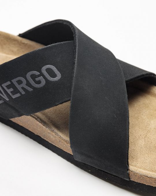 BLACK MEN'S SLIDES - FELIX DE25SS2003PU HV
