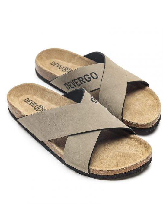 BEIGE MEN'S SLIDES - FELIX DE25SS2003PU HV