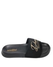 BLACK WOMEN'S SLIDES - PETRA
