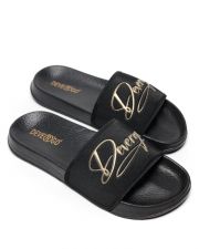 BLACK WOMEN'S SLIDES - PETRA