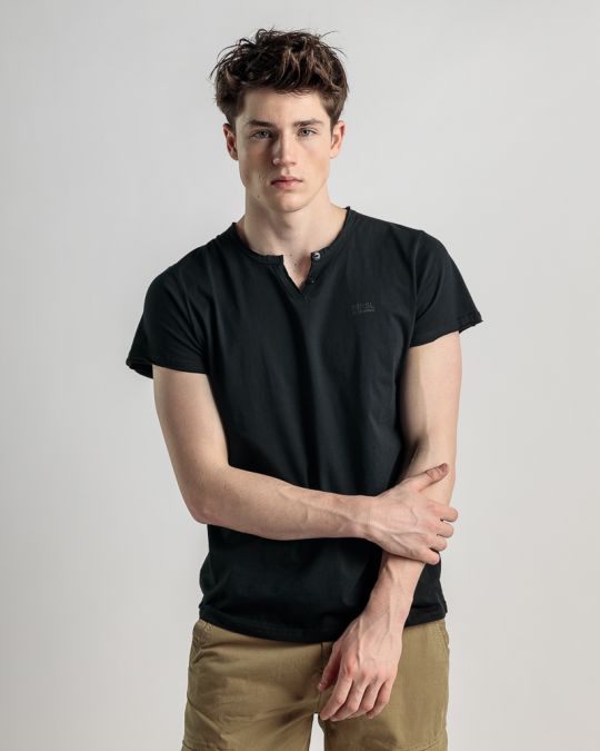 BLACK MEN'S T-SHIRT 1D25SS4033SS0106