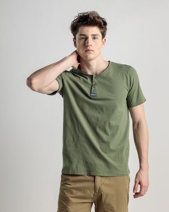 KHAKI MEN'S T-SHIRT 1D25SS4047SS0106