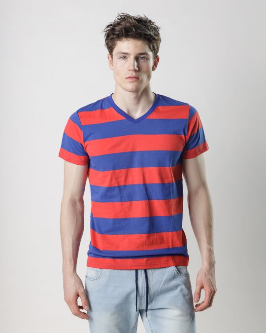 BLUE MEN'S T-SHIRT 1D25SS4061SS0105