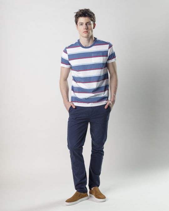 BLUE MEN'S T-SHIRT 1D25SS4080SS0105