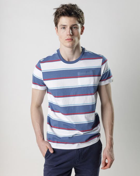 BLUE MEN'S T-SHIRT 1D25SS4080SS0105