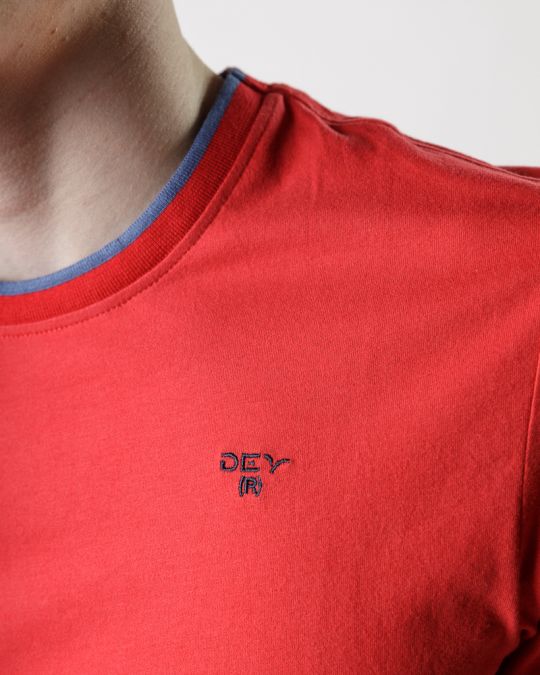 RED MEN'S T-SHIRT 1D25SS4006SS0104