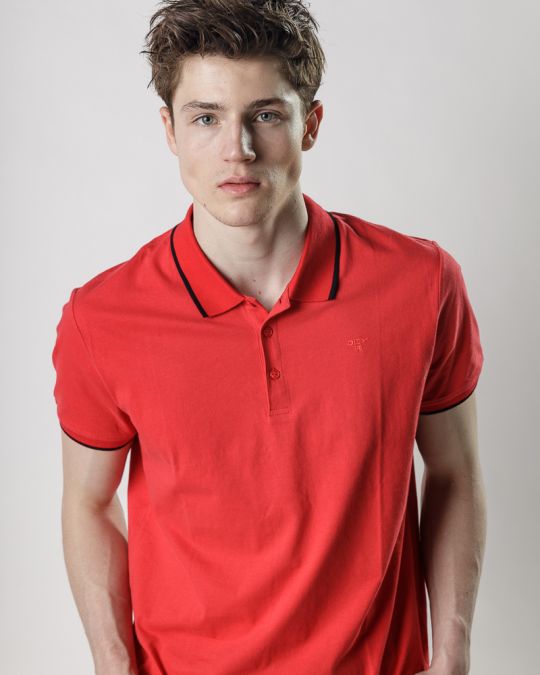 RED MEN'S T-SHIRT 1D25SS4008SS0104