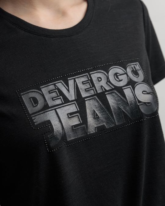 BLACK WOMEN'S T-SHIRT 2D25SS4544SS3805