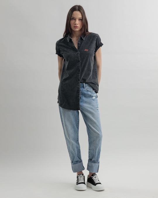 GREY WOMEN'S SHIRT 2D25SS5501SS0224