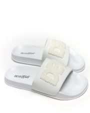 WHITE WOMEN'S SLIDES - CARAVELLA FROTTY