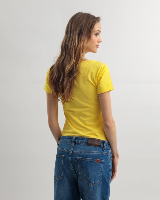 YELLOW WOMEN'S T-SHIRT 2D25SS4537SS0205
