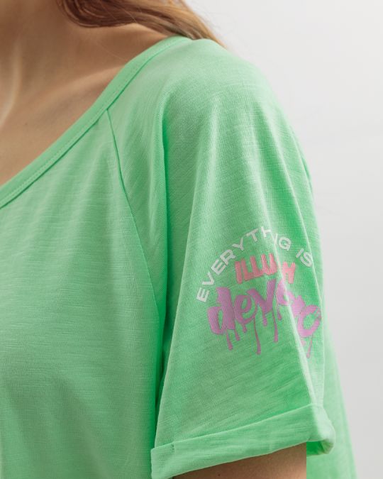 BLUE WOMEN'S T-SHIRT 2D25SS4564SS3805