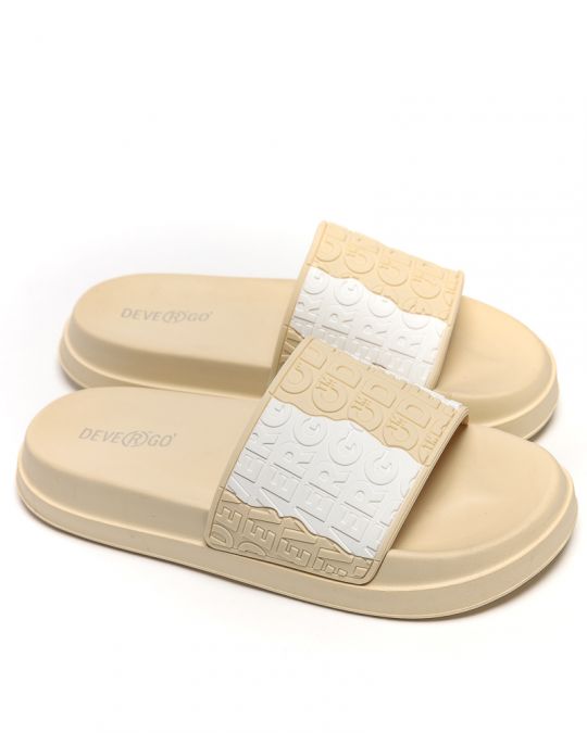 BEIGE WOMEN'S SLIDES - WAVY DE25SS2510TP RE