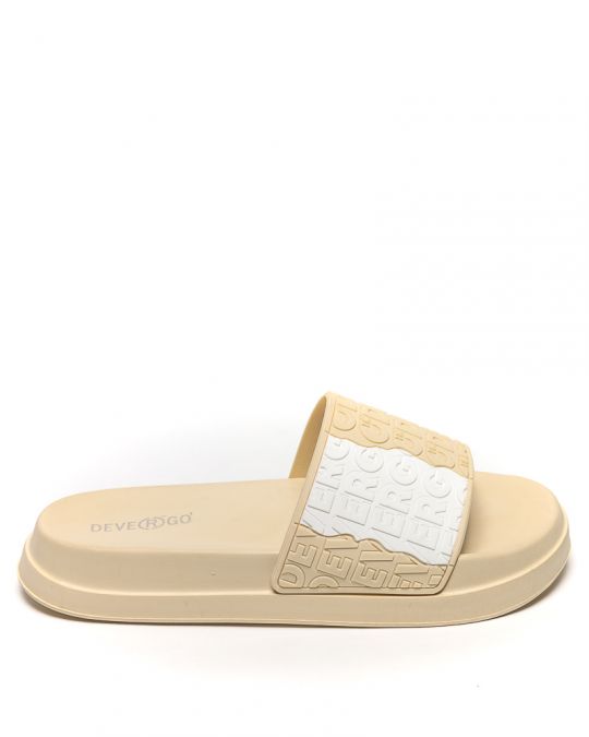 BEIGE WOMEN'S SLIDES - WAVY DE25SS2510TP RE