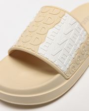 BEIGE WOMEN'S SLIDES - WAVY