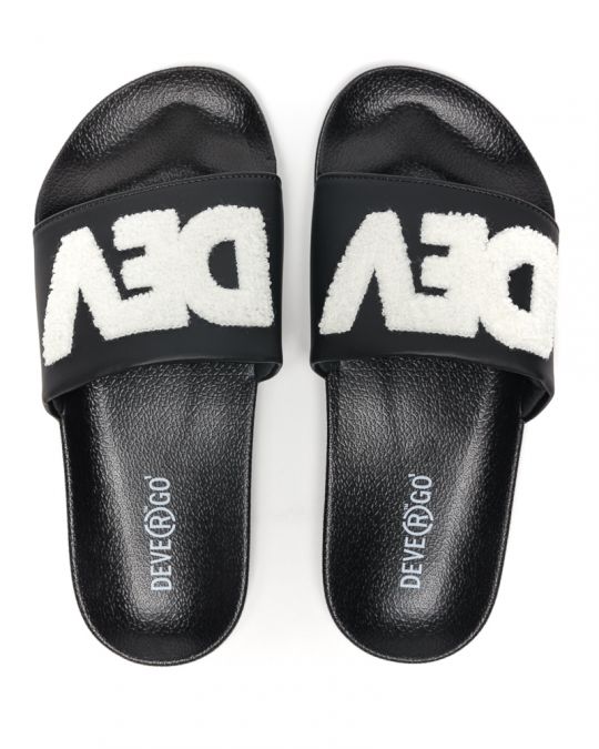 BLACK WOMEN'S SLIDES - CARAVELLA FROTTY DE25SS2508PU RE
