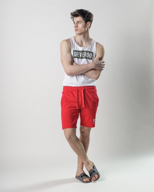 RED MEN'S SHORTS 1D25SS1108MP0705