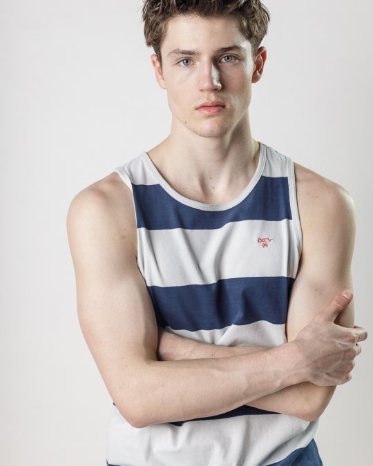 BLUE MEN'S SLEEVELESS T-SHIRT 1D25SS4081SL0104