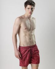 RED MEN'S BEACH SHORTS