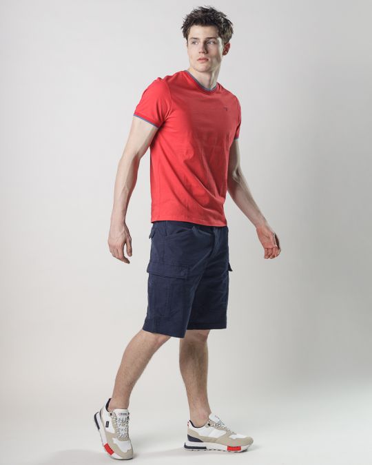 RED MEN'S T-SHIRT 1D25SS4006SS0104