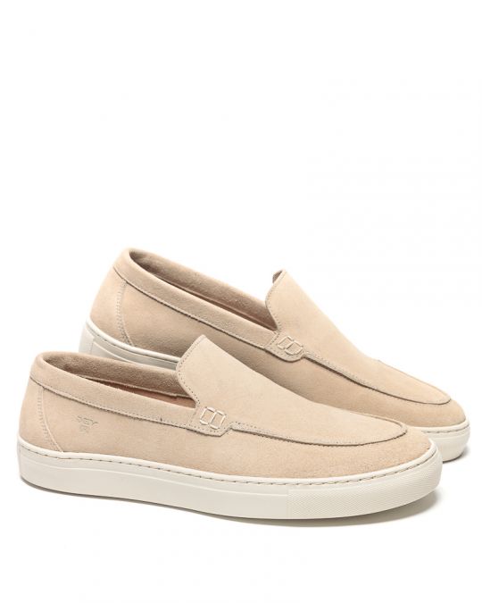 BEIGE MEN'S SLIP-ON SHOES - ALF DE25SS6019SU NC