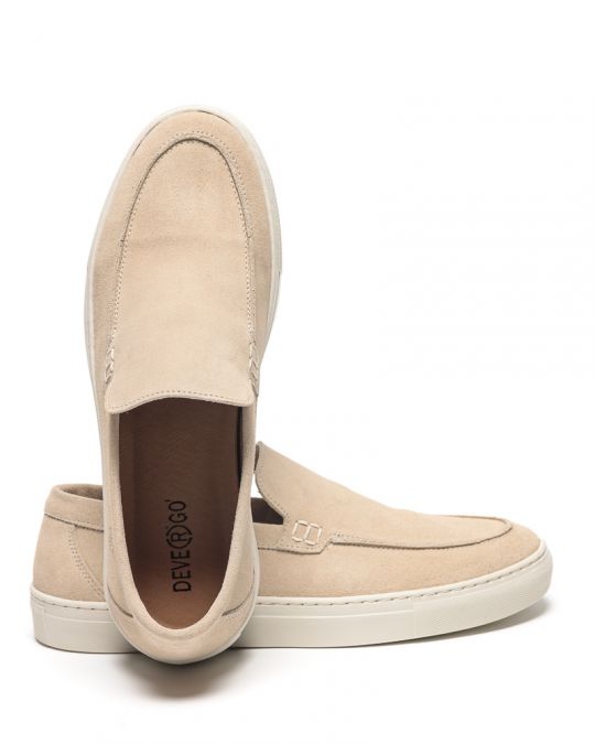 BEIGE MEN'S SLIP-ON SHOES - ALF DE25SS6019SU NC