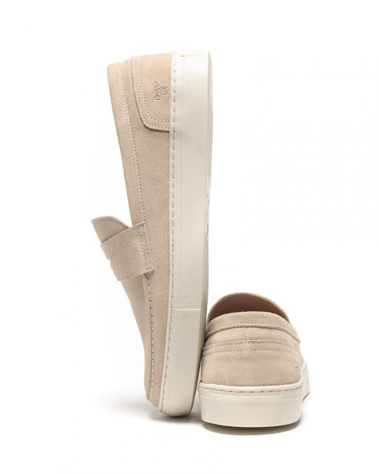 BEIGE MEN'S SLIP-ON SHOES - JUSTIN DE25SS6018SU NC