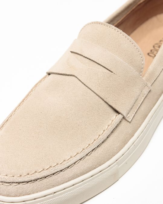 BEIGE MEN'S SLIP-ON SHOES - JUSTIN DE25SS6018SU NC
