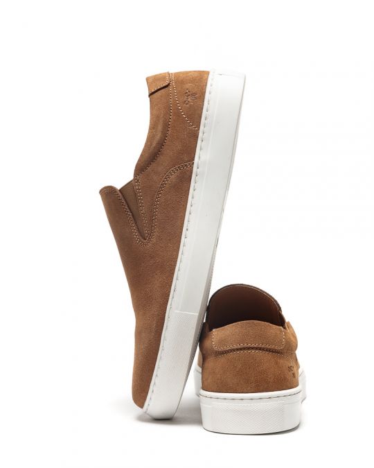 BROWN MEN'S SLIP-ON SHOES - RALF DE25SS6020SU NC