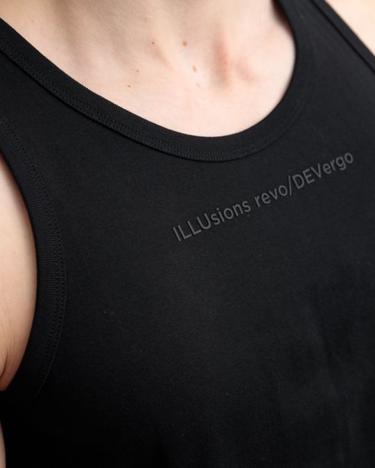 BLACK MEN'S SINGLET 1D25SS4013SL3305