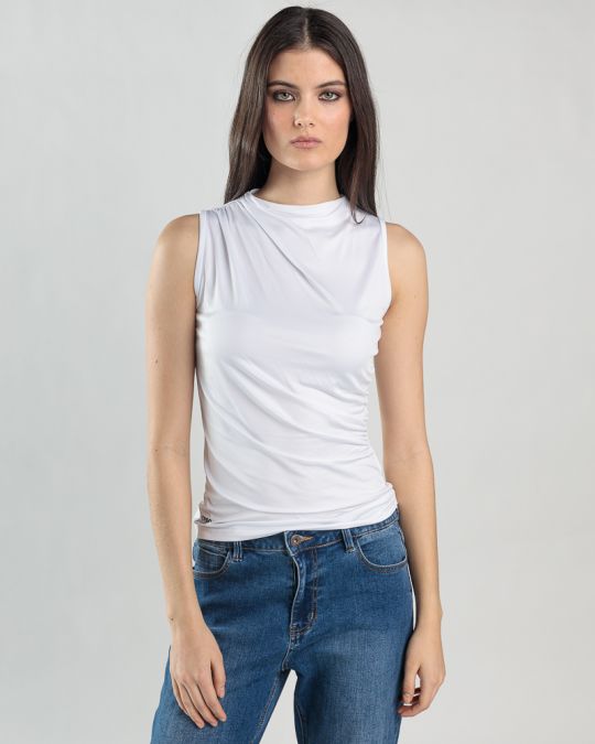 WHITE WOMEN'S TOP 2D25SS4511SL0205