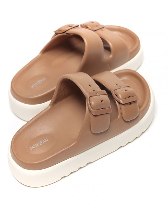 BROWN WOMEN'S SLIDES - SYDNEY DE25SS2582EV PN