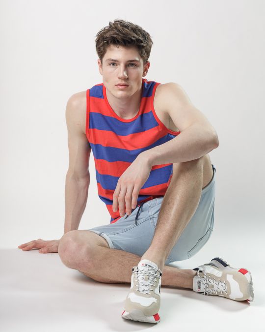 BLUE MEN'S SINGLET 1D25SS4017SL0105