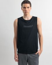 BLACK MEN'S SINGLET