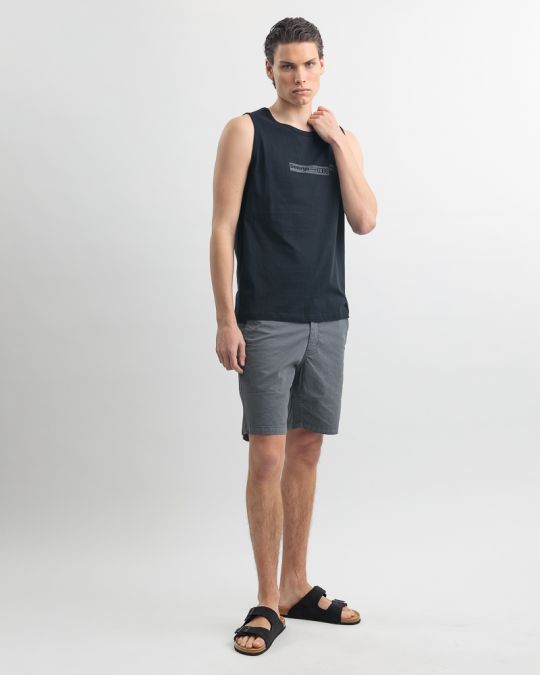 BLACK MEN'S SINGLET 1D25SS4012SL0106