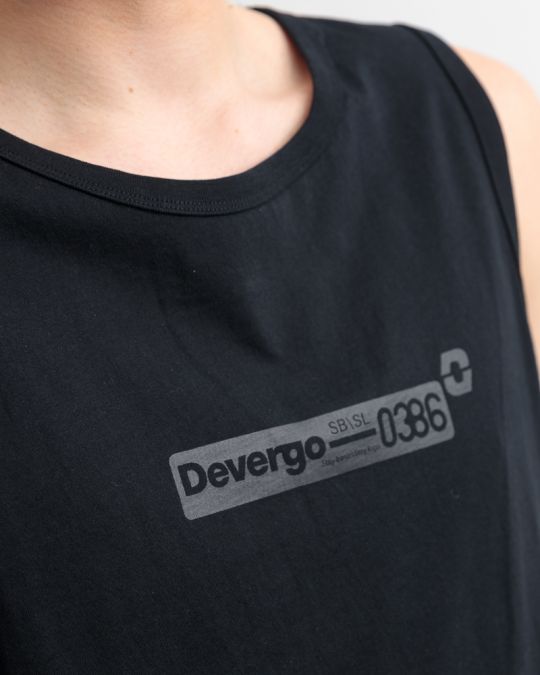 BLACK MEN'S SINGLET 1D25SS4012SL0106