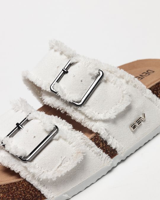 WHITE WOMEN'S SLIDES - PAULINA DE25SS2501CA BJ