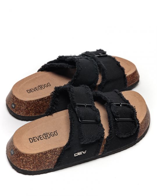 BLACK WOMEN'S SLIDES - PAULINA DE25SS2501CA BJ