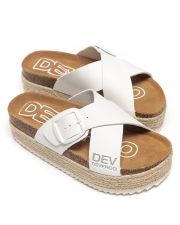 WHITE WOMEN'S SLIDES - RUBY