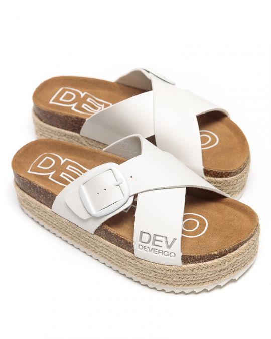 WHITE WOMEN'S SLIDES - RUBY DE25SS2546PU PT