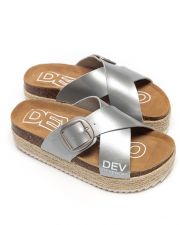 SILVER WOMEN'S SLIDES - RUBY