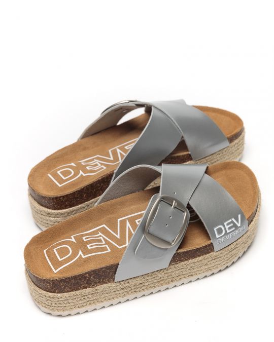 SILVER WOMEN'S SLIDES - RUBY DE25SS2546PU PT